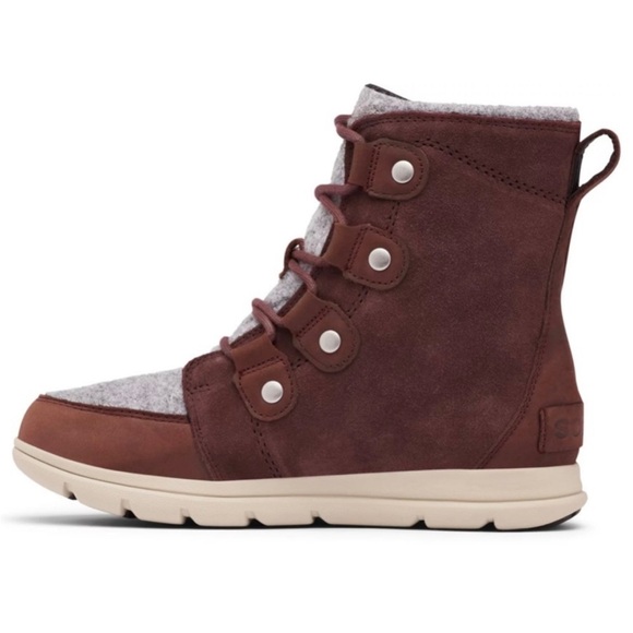 SOREL | Explorer Joan Felt 100g Waterproof Winter Boots in Redwood Size 8.5 - Picture 6 of 14